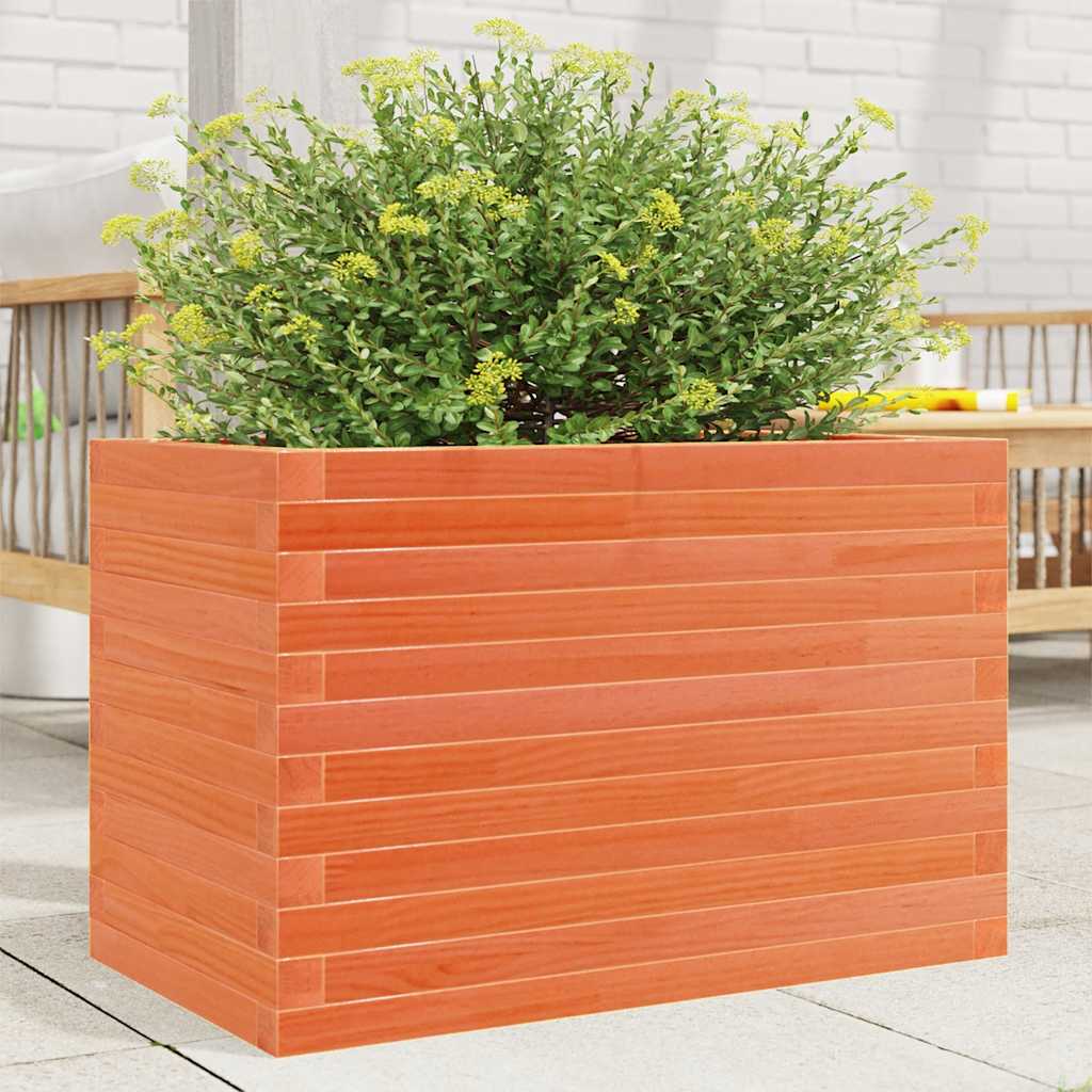 Vidaxl plantenbak 70x40x46 cm massief grenenhout wasbruin