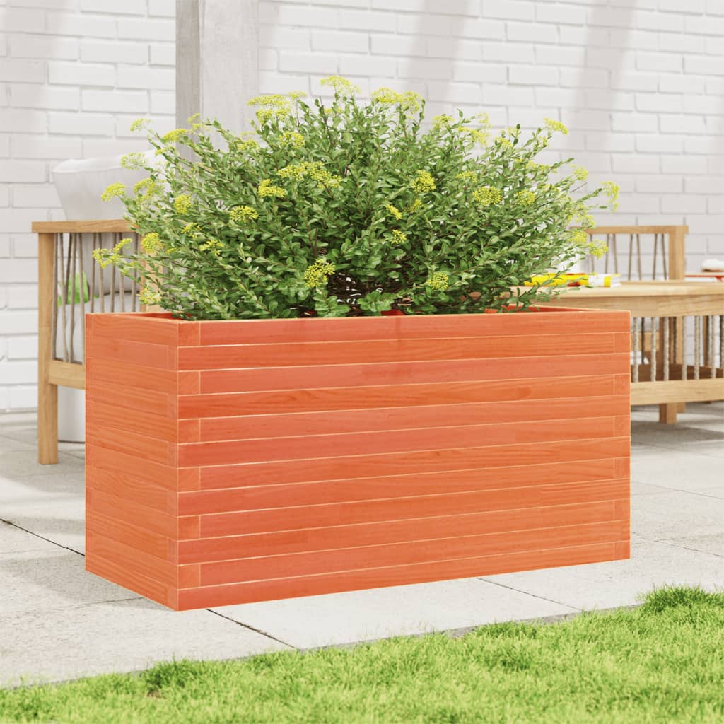 Vidaxl plantenbak 90x40x46 cm massief grenenhout wasbruin