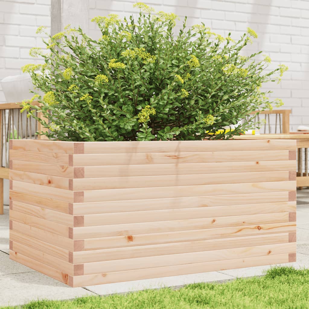 Vidaxl plantenbak 90x60x46 cm massief grenenhout