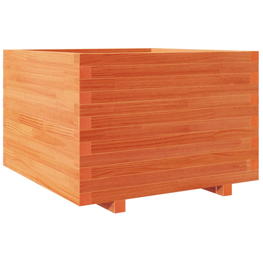 Vidaxl plantenbak 70x70x49,5 cm massief grenenhout wasbruin