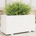 Vidaxl plantenbak 90x40x49,5 cm massief grenenhout wit