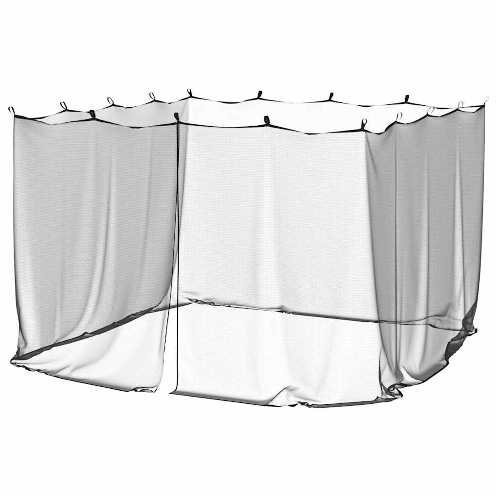VidaXL Moskitonetz für drinnen und draußen, 156 Maschen, 300 x 300 x 200 cm, Schwarz