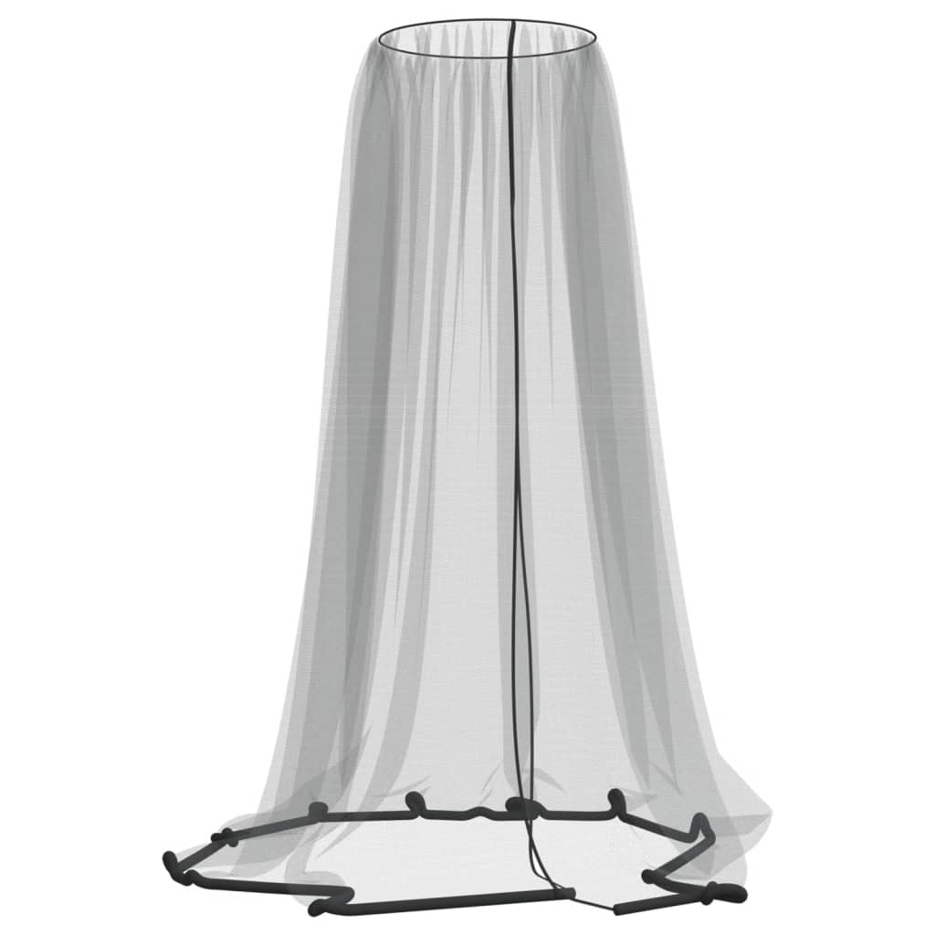 VidaXL Moskitonetz für Regenschirme, 220 Maschen, Ø 330 x 250 cm, Schwarz