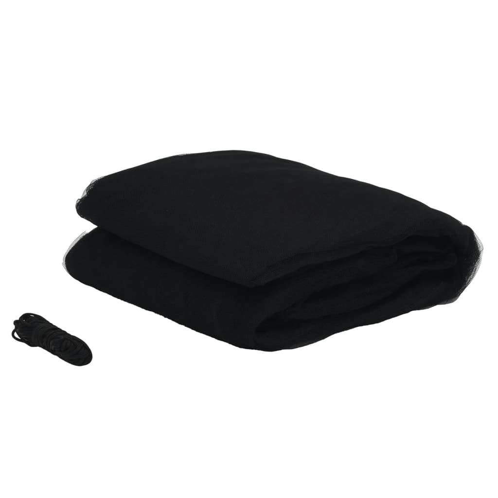 VidaXL Moskitonetz für Regenschirme, 220 Maschen, Ø 330 x 250 cm, Schwarz