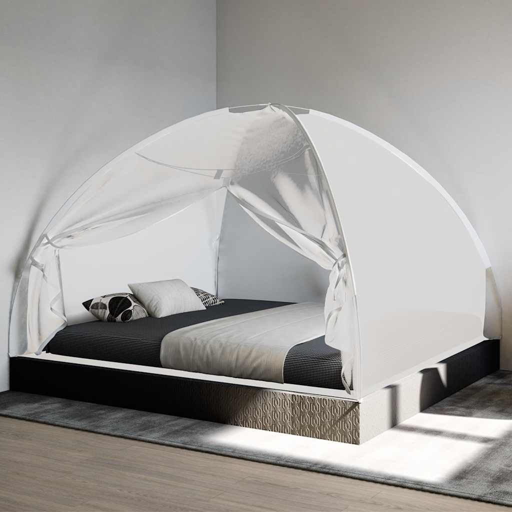 VidaXL Moskitonetz mit Türen, Mongolei, 220 Maschen, 200 x 180 x 135 cm, Weiß