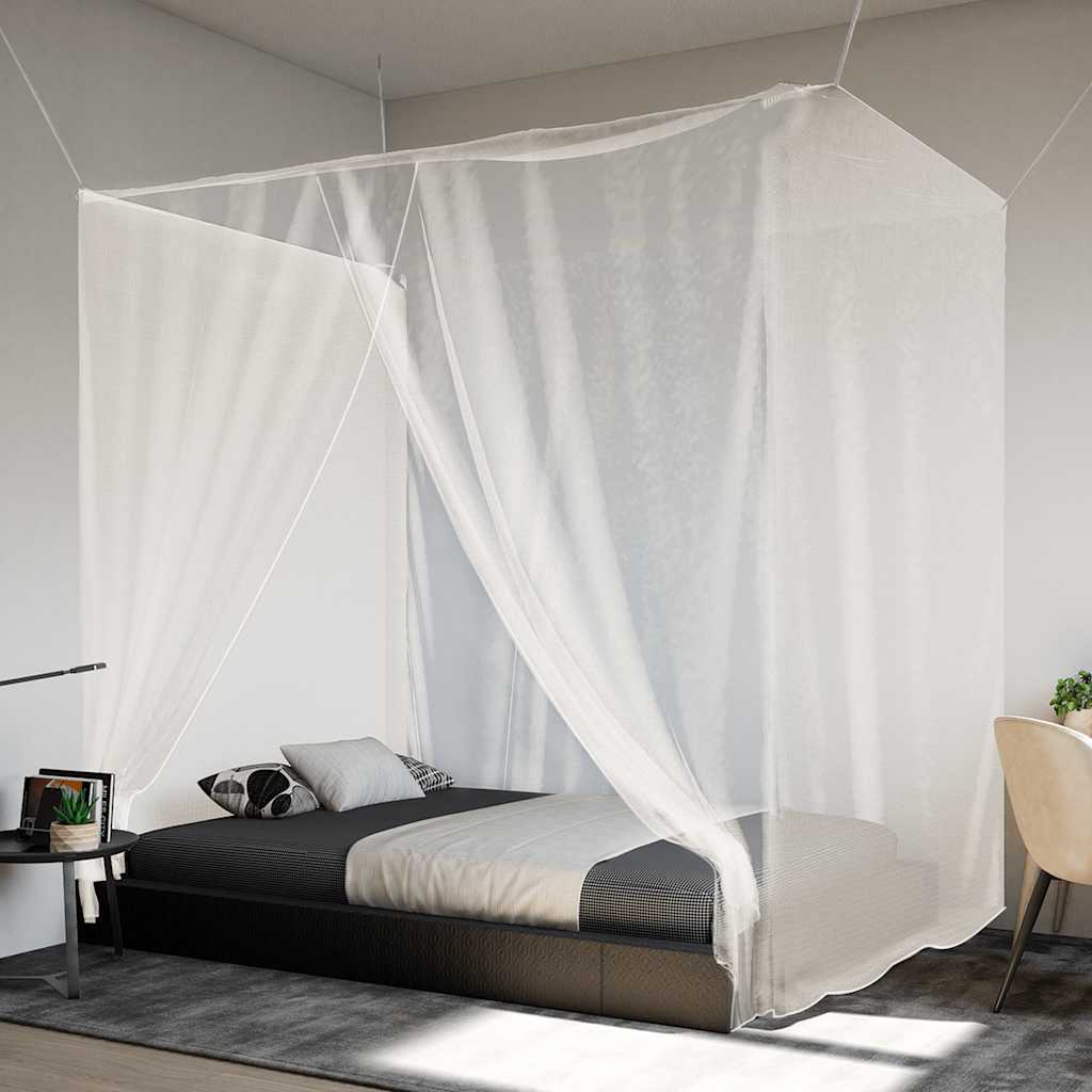 VidaXL Hängendes Moskitonetz, 156 Maschen, 220 x 150 x 180 cm, Weiß
