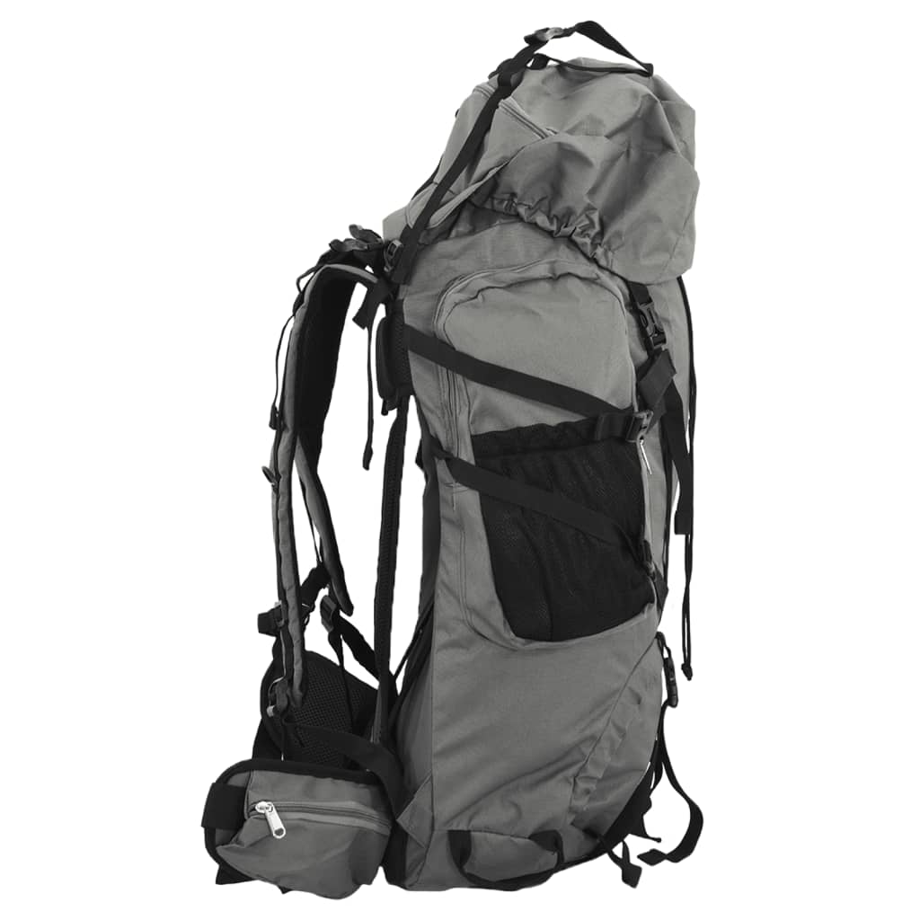 VidaXL Wanderrucksack 80 l Oxford-Gewebe Grau