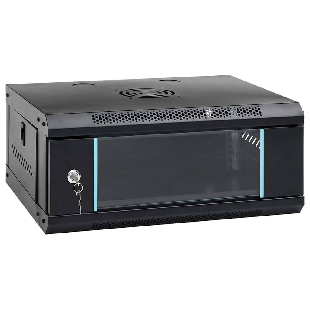 VidaXL Netzwerkschrank, Wandmontage, 4 HE, 19 Zoll, IP20, 53 x 40 x 21 cm