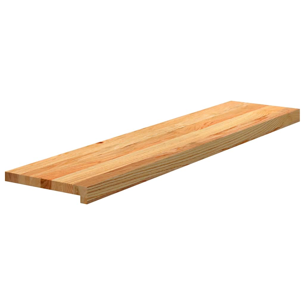 Vidaxl traptreden 4 st 110x25x2 cm massief eikenhout lichtbruin