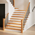 Vidaxl traptreden 4 st 120x30x2 cm massief eikenhout lichtbruin