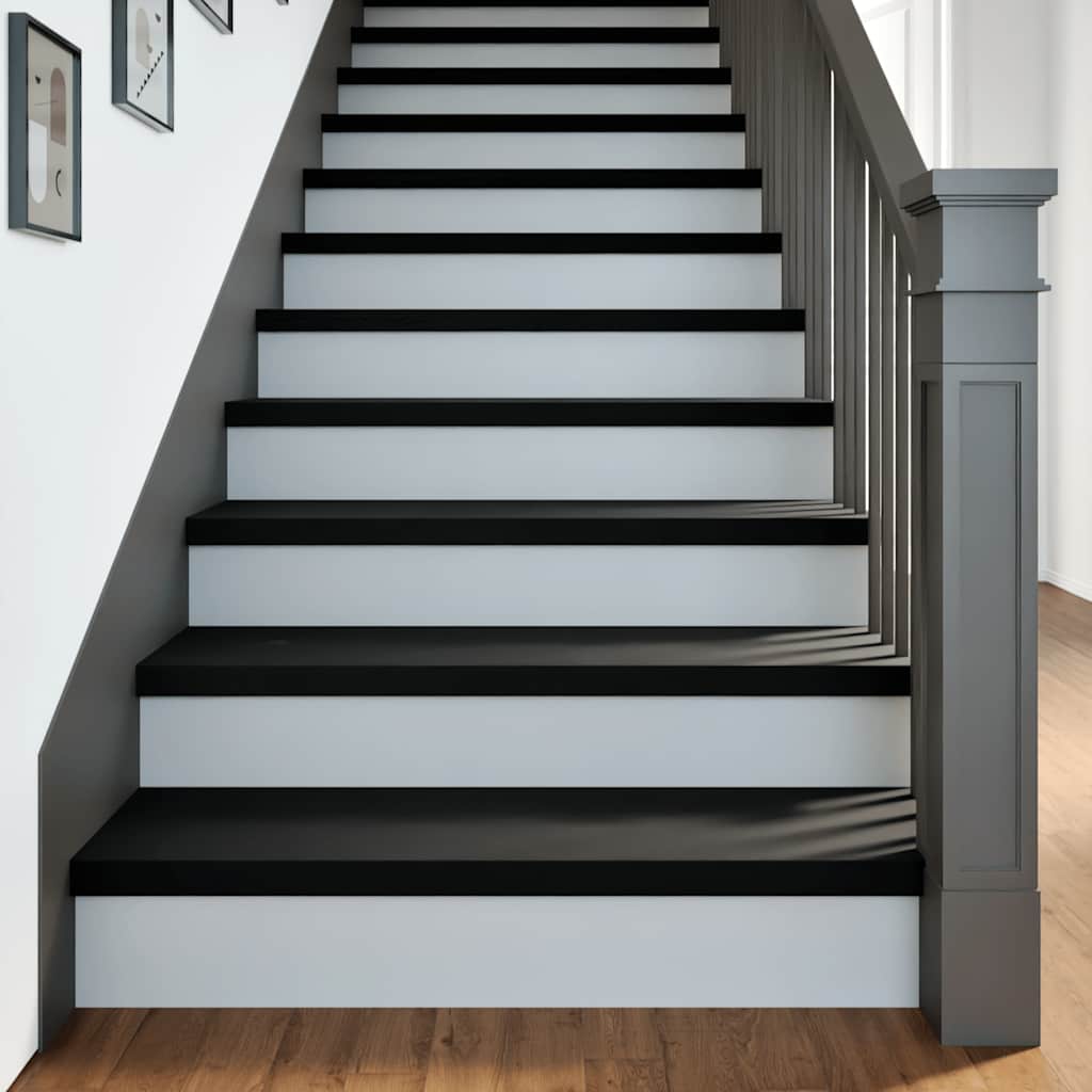 Vidaxl traptreden 4 st 100x25x2 cm massief eikenhout donkerbruin