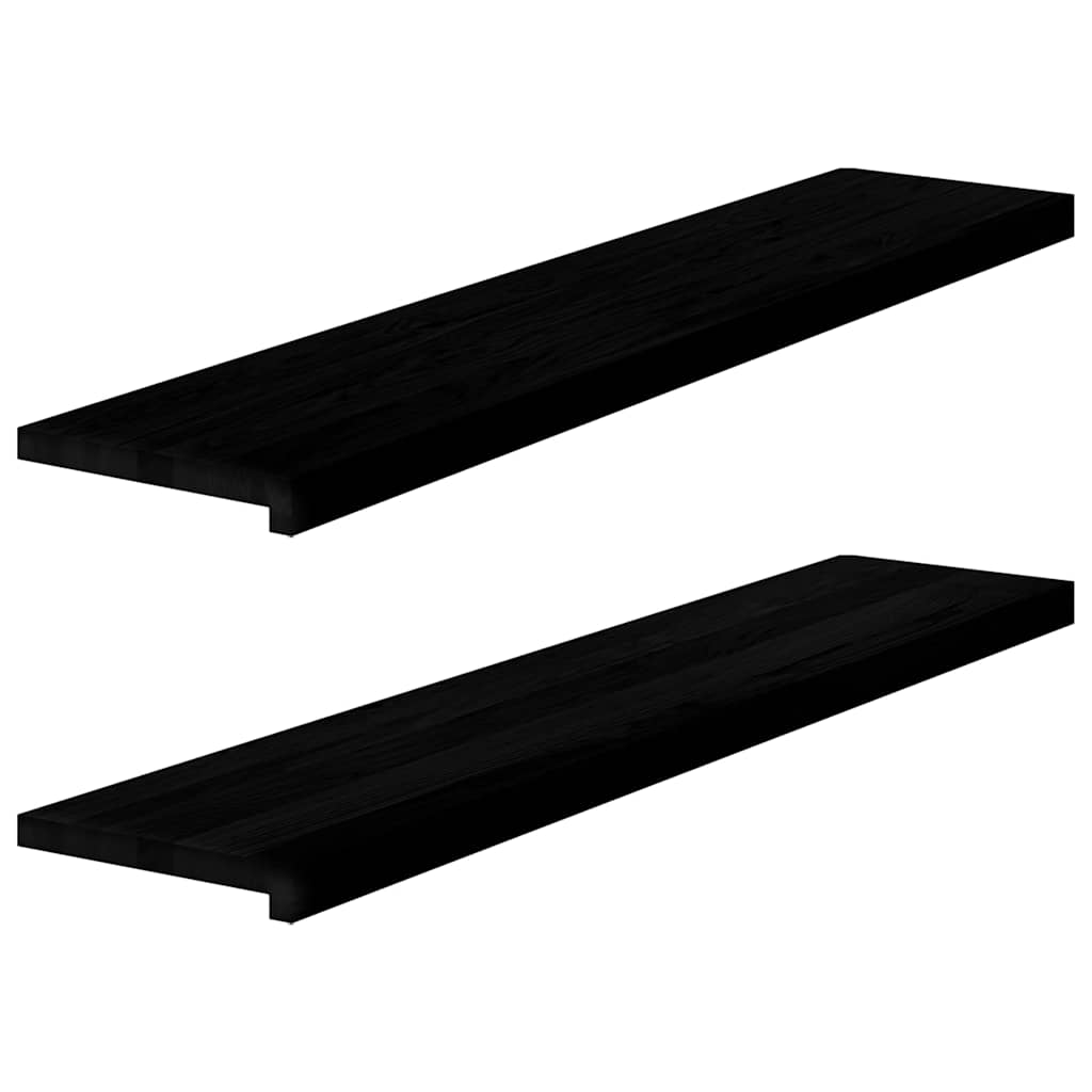 VidaXL Schritte 2 ST 120x25x2 cm feste Eiche dunkelbraun