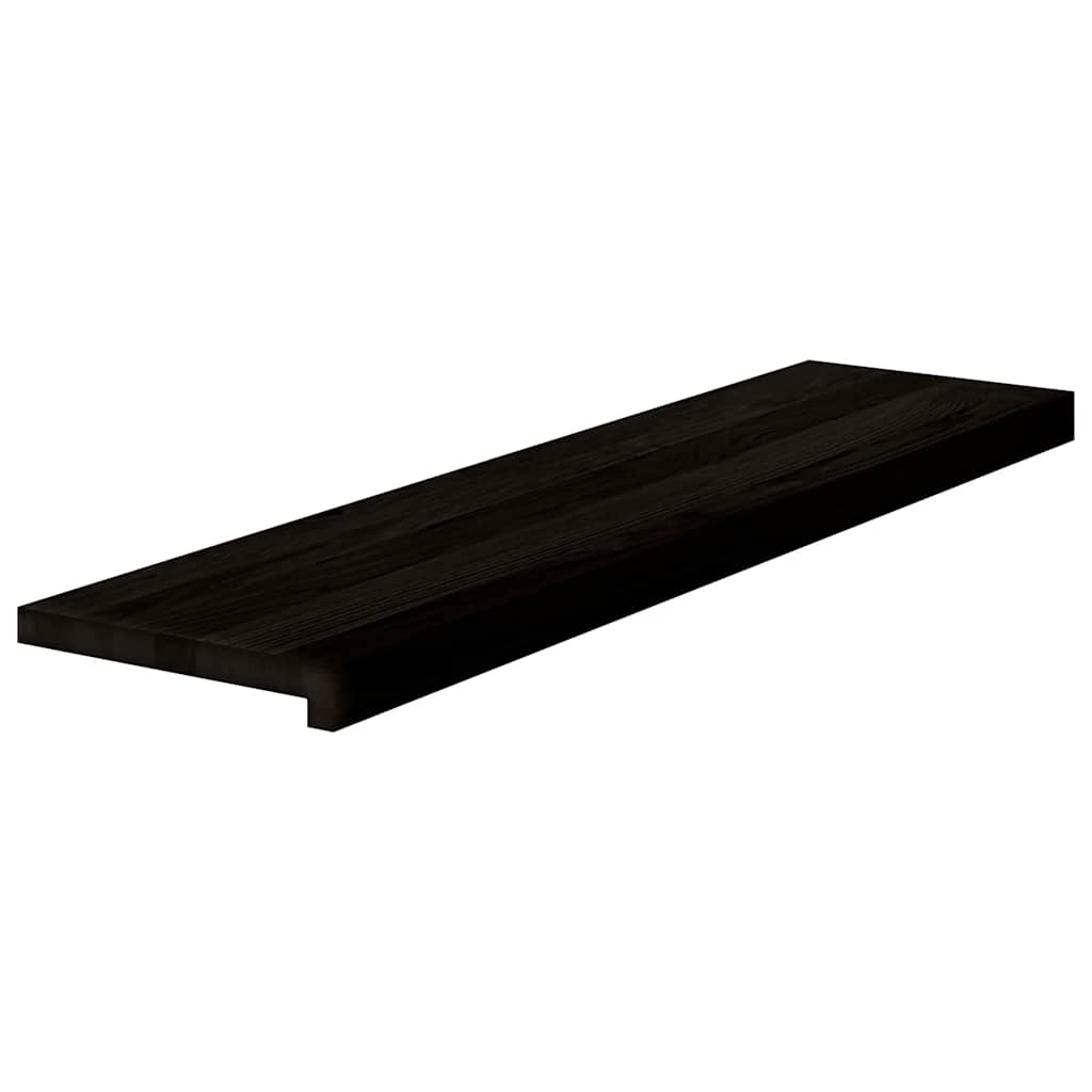 Vidaxl traptreden 2 st 100x30x2 cm massief eikenhout donkerbruin