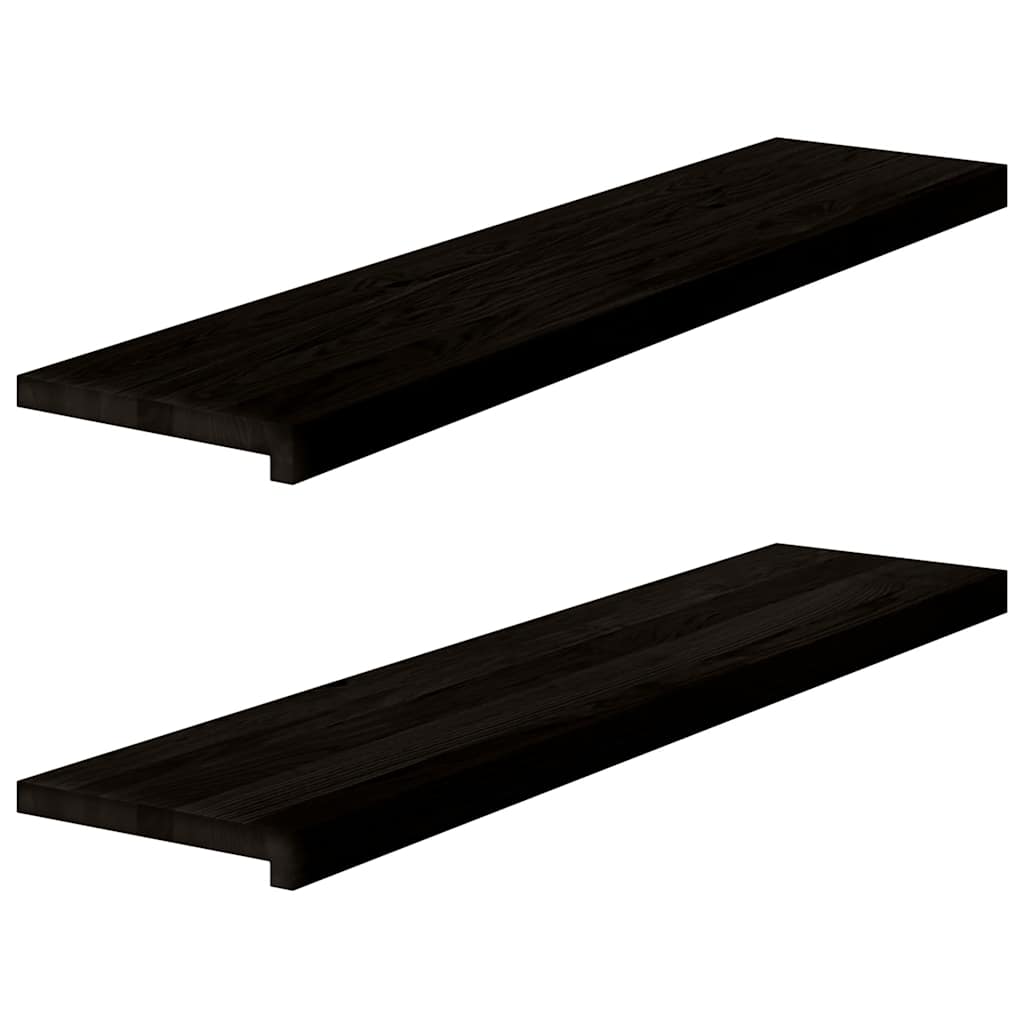 VidaXL Schritte 2 ST 110x30x2 cm feste Eiche dunkelbraun