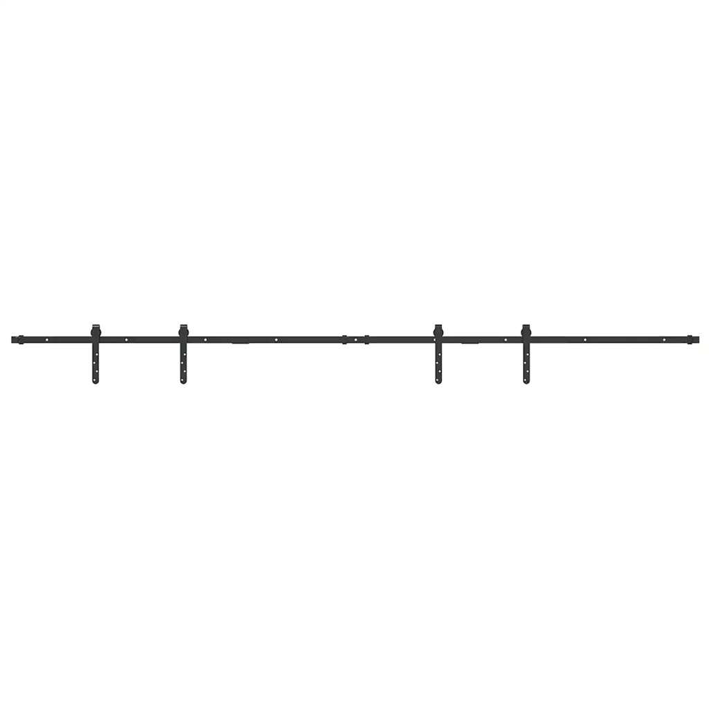 VidaXL Schiebetür-Aufhängungsset 244 cm Kohlenstoffstahl
