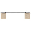 Vidaxl ophangset voor schuifdeur 244 cm koolstofstaal