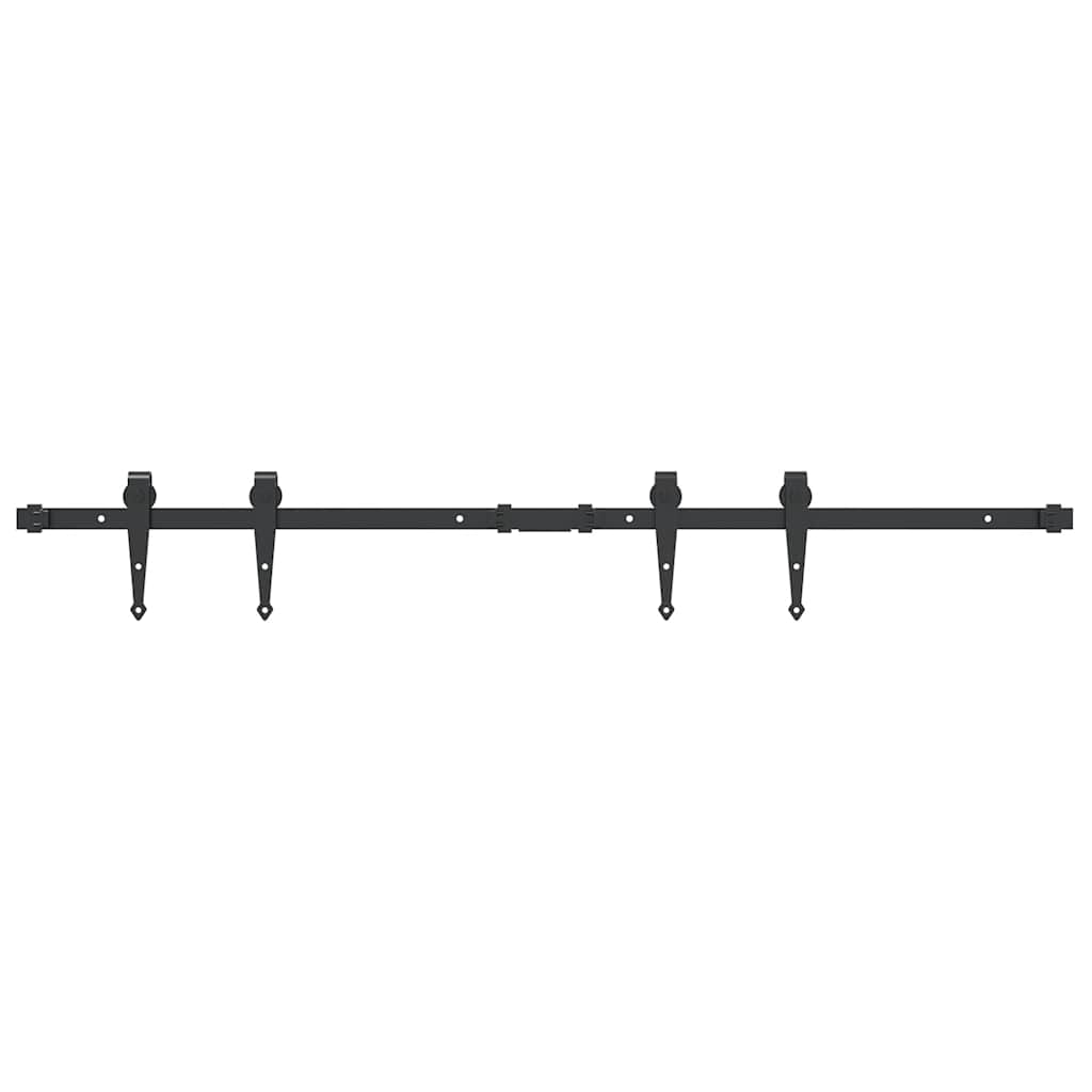 VidaXL Schiebetür-Aufhängungsset 122 cm Kohlenstoffstahl