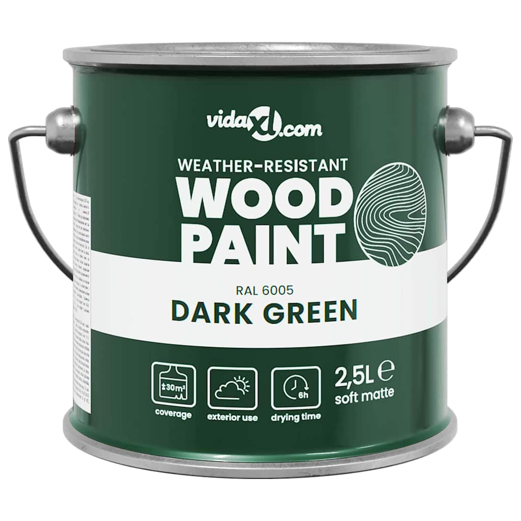 Vidaxl houtverf groen 16,5 x 16,5 x 16 cm wandprint
