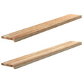 Vidaxl vensterbanken 2 st onbehandeld 160x20x2 cm massief eikenhout