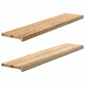 Vidaxl vensterbanken 2 st onbehandeld 120x25x2 cm massief eikenhout