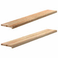 Vidaxl vensterbanken 2 st onbehandeld 160x25x2 cm massief eikenhout