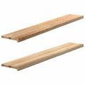 Vidaxl vensterbanken 2 st onbehandeld 160x30x2 cm massief eikenhout