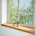 Vidaxl vensterbanken 2 st 120x30x2 cm massief eikenhout lichtbruin
