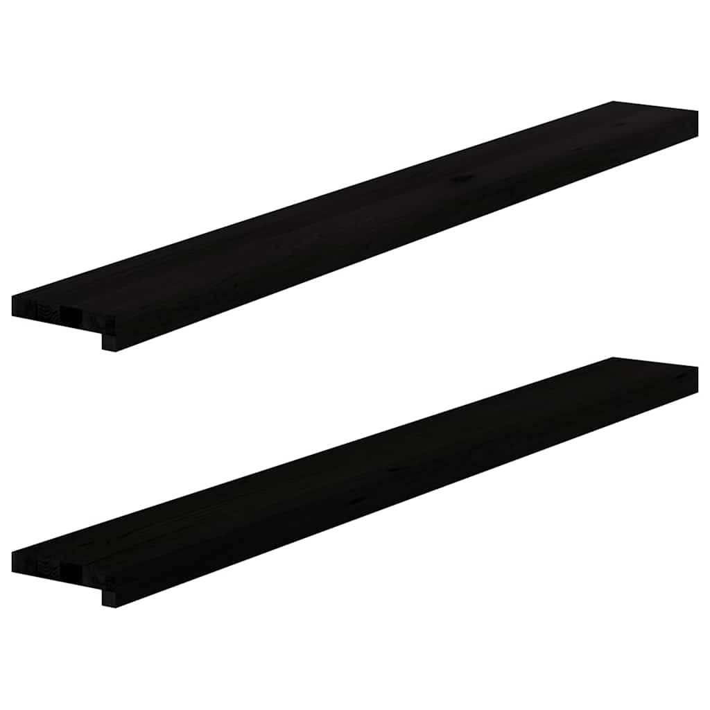 VIDAXL – Fensterteiler, 2 Stück, 140 x 15 x 2 cm, einfarbig dunkelbraun