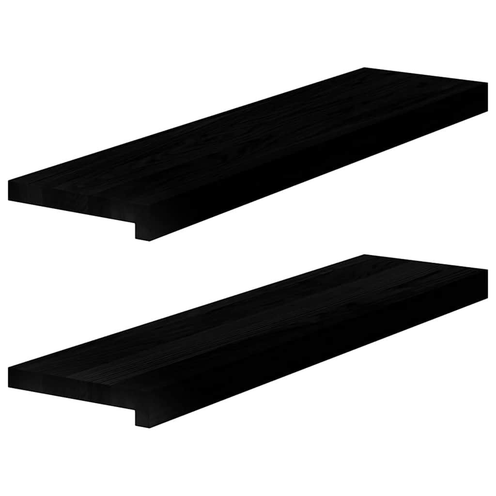 VidaXL -Fensterschwellen 2 ST 80x20x2 cm Feste Eiche dunkelbraun
