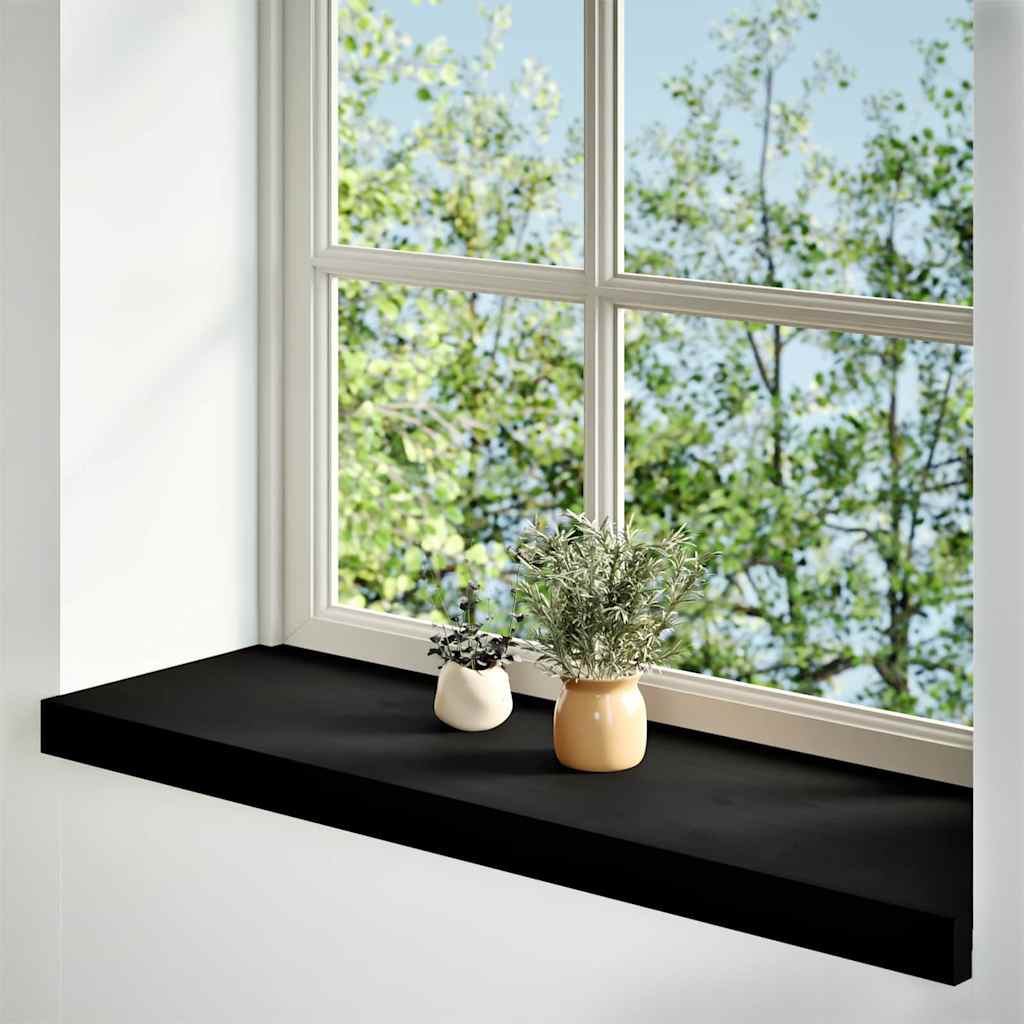 VIDAXL -Fensterbänke 2 Stk. 90x30x2 cm Massives Eichenholz Dunkelbraun