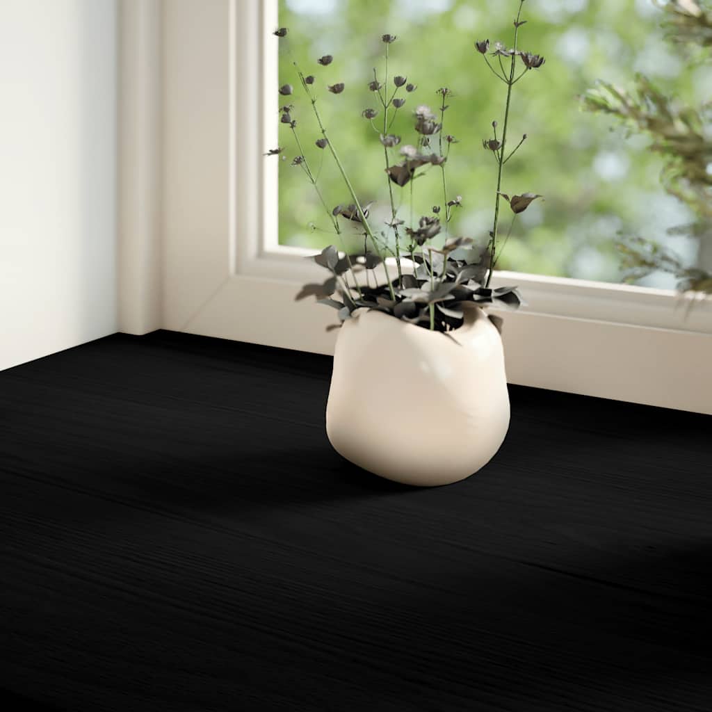 VIDAXL -Fensterbänke 2 Stk. 90x30x2 cm Massives Eichenholz Dunkelbraun