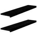 Vidaxl vensterbanken 2 st 110x30x2 cm massief eikenhout bruin-zwart