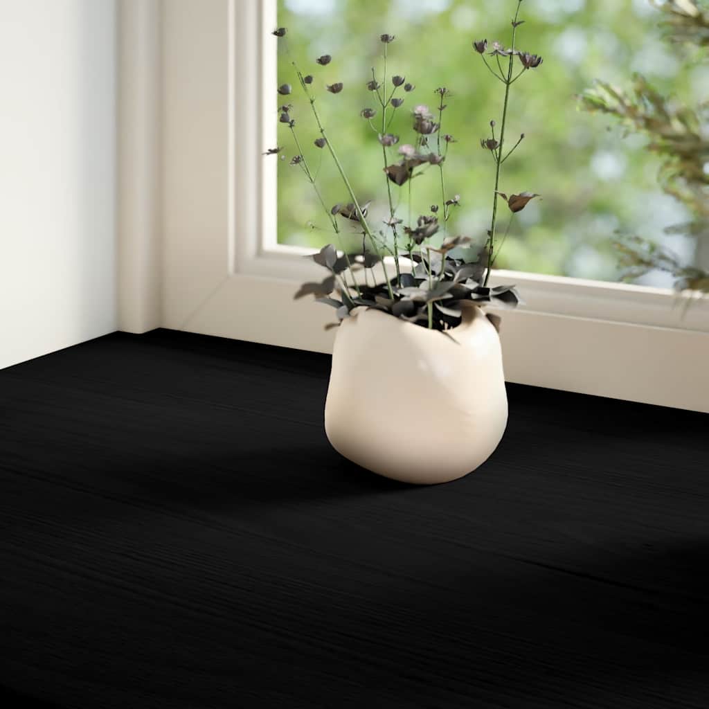 Vidaxl vensterbanken 2 st 120x30x2 cm massief eikenhout bruin-zwart