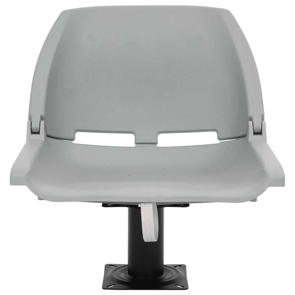 Vidaxl 2-delige bootstoelenset inklapbaar 48x51x41 cm grijs
