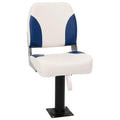 Vidaxl bootstoel 1 set inklapbaar 41x36x48 cm blauw en wit
