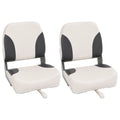 Vidaxl bootstoelen 2 st inklapbaar met hoge rugleuning 41x36x48 cm