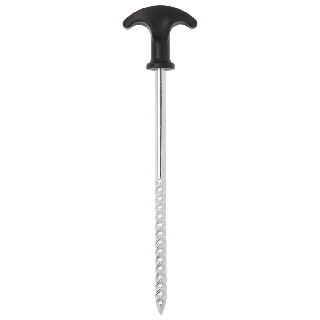 VidaXL Heringe, 24 Stück, ø7 mm, 20 cm, verzinkter Stahl