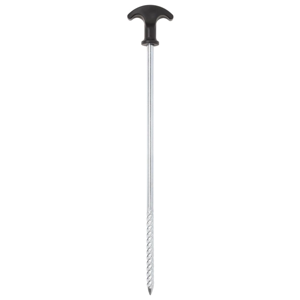 VidaXL Zeltnägel, 24 Stück, ø7 mm, 30 cm, verzinkter Stahl
