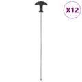 VidaXL Zeltnägel, 12 Stück, ø7 mm, 30 cm, verzinkter Stahl