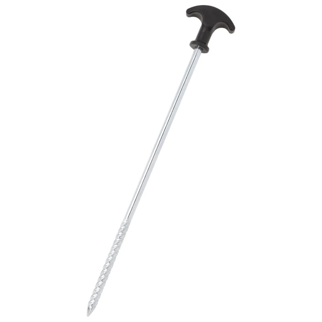 VidaXL Zeltnägel, 12 Stück, ø7 mm, 30 cm, verzinkter Stahl