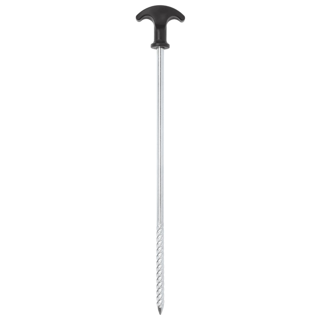 VidaXL Zeltnägel, 12 Stück, ø7 mm, 30 cm, verzinkter Stahl