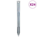 VidaXL Heringe, 24 Stück, ø20 mm, 22 cm, verzinkter Stahl