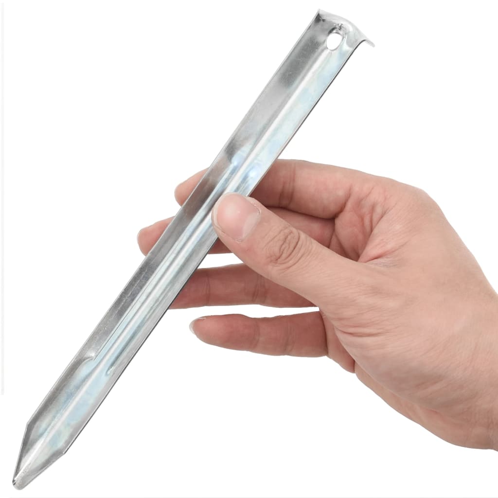 VidaXL Heringe, 24 Stück, ø20 mm, 22 cm, verzinkter Stahl