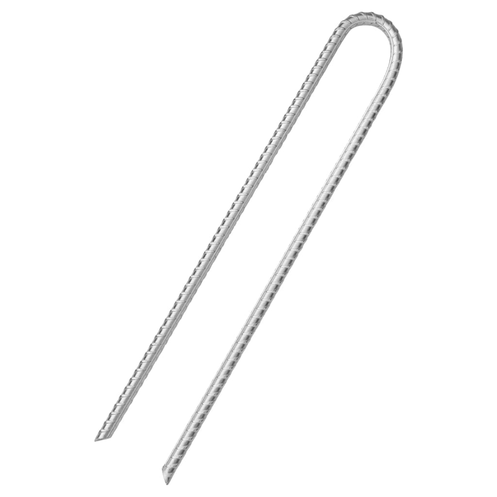 Vidaxl tentharingen 6 st u-vormig ø11,3 mm 37 cm gegalvaniseerd staal
