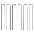 VidaXL Zeltnägel, 6 Stück, U-förmig, ø12 mm, 41,5 cm, verzinkter Stahl