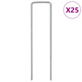Vidaxl grondharingen 25 st u-vormig 15x3,5 cm gegalvaniseerd staal
