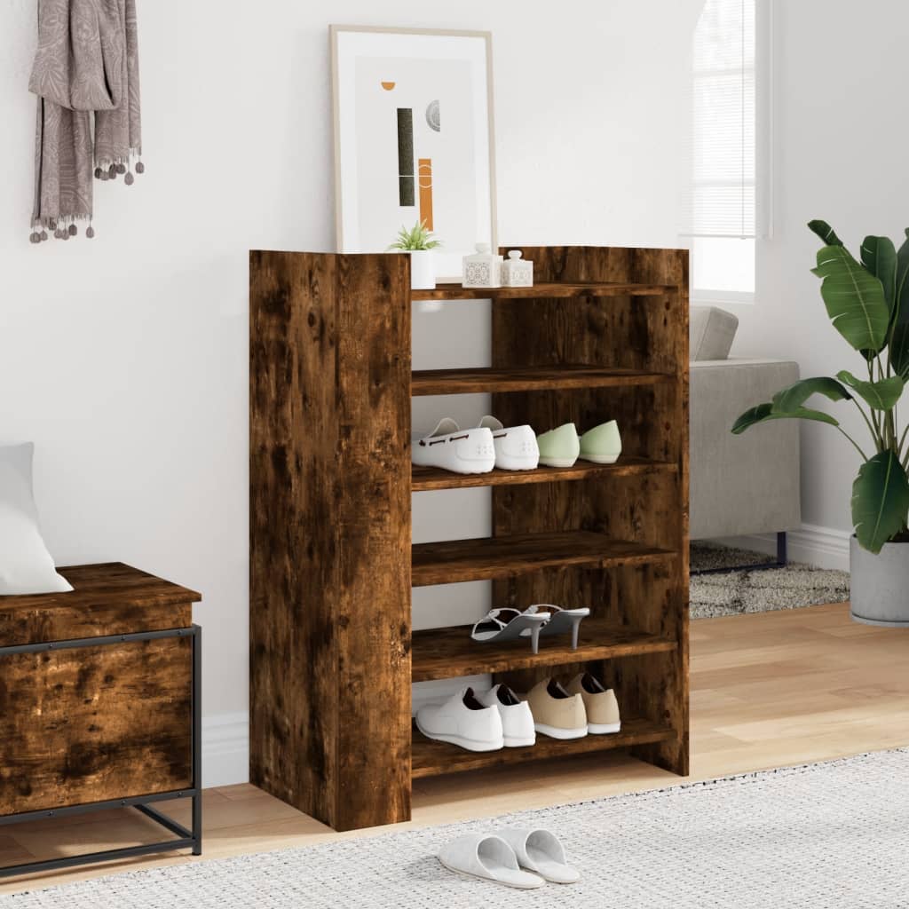 VIDAXL-Schuhschrank 74,5 x 37,5 x 100 cm. Ausstattung mit geräuchertem Eich