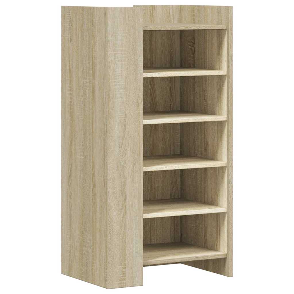 VIDAXL -Schuhschrank 52x37,5x100 cm propertytiertes Holz Sonoma Eiche gefärbt