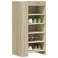 VIDAXL -Schuhschrank 52x37,5x100 cm propertytiertes Holz Sonoma Eiche gefärbt