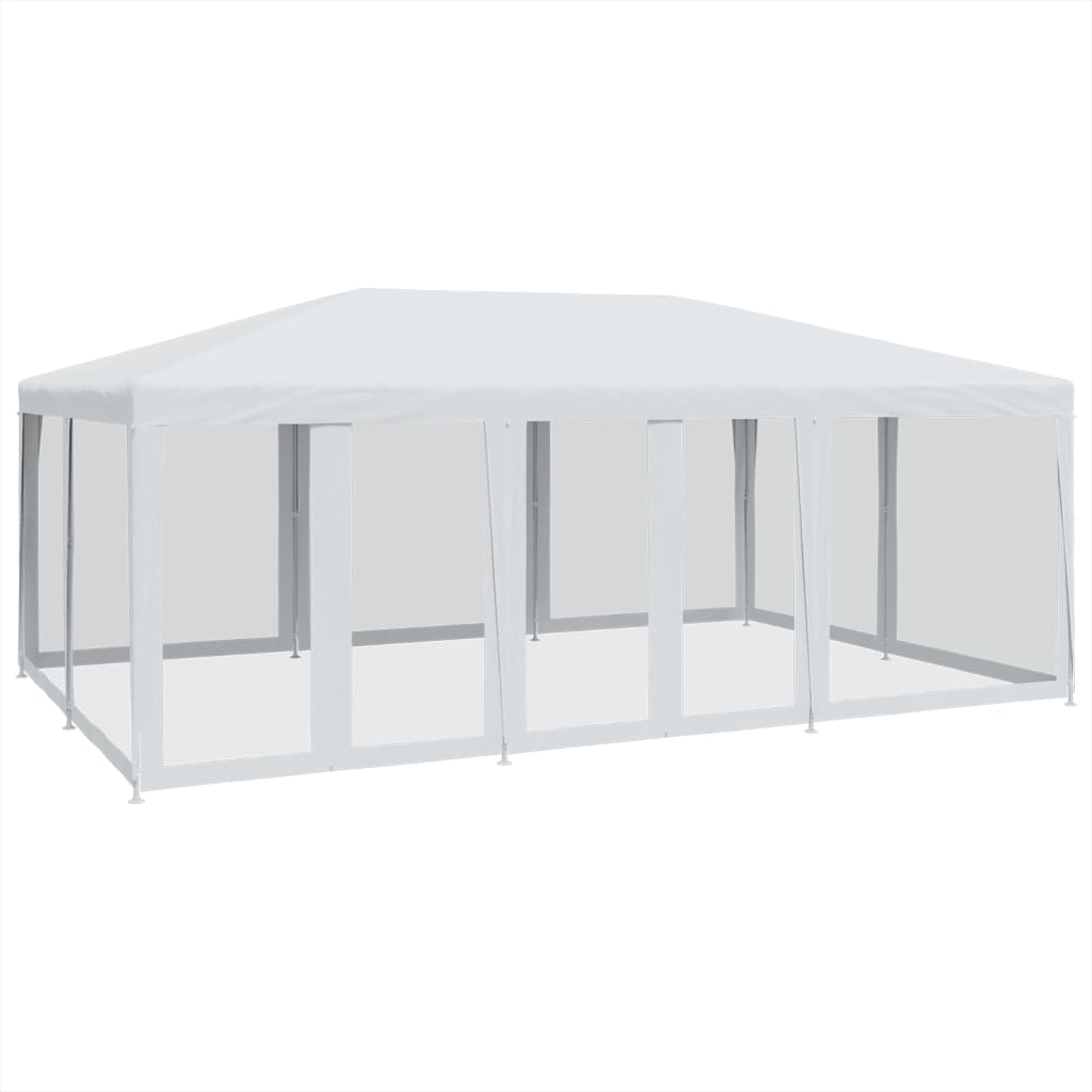 VIDAXL – Partyraum mit 10 Maschenwänden, 6 x 4 m, HDPE, weiß